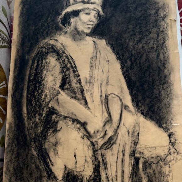 vintage charcoal drawings 1962 - Picture 1 of 6